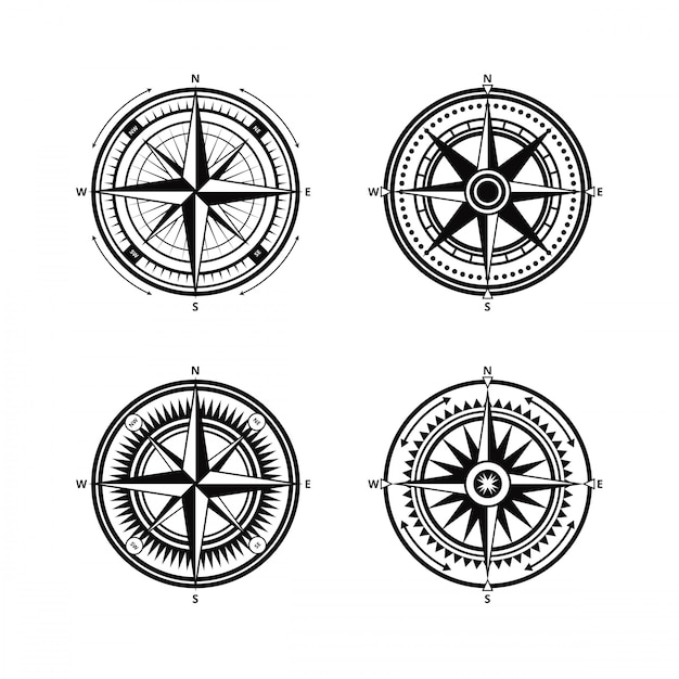 Nautical Compass Vector Art PNG Images