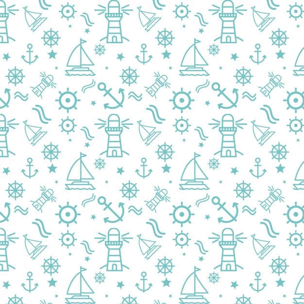 Vector nautical elements pattern