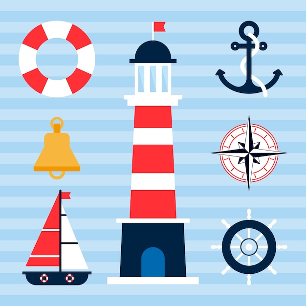 Vector nautical elements