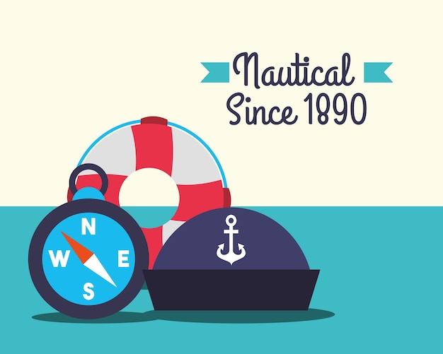 Vector nautical maritime design