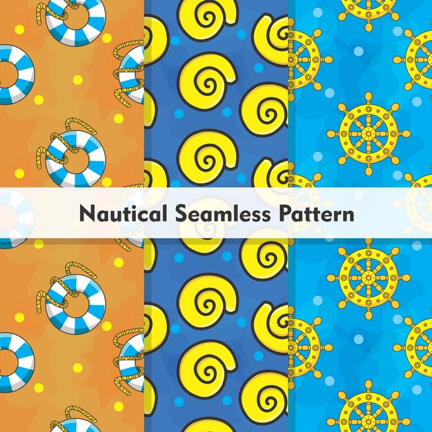 Nautical seamless pattern