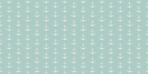 Vector nautisch naadloos patroon met geometrische scheepsankers
