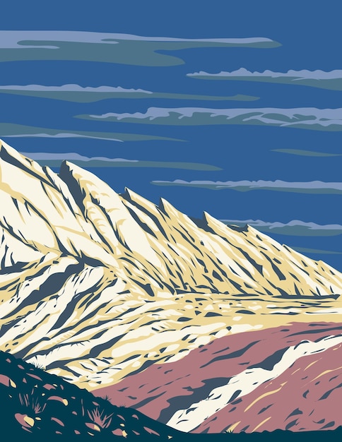 산 라파엘 스웰 동부 유타 미국 WPA 아트 포스터의 나바호 사암