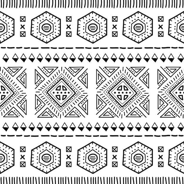 Navajo seamless pattern ikat sfondo con texture design tradizionale