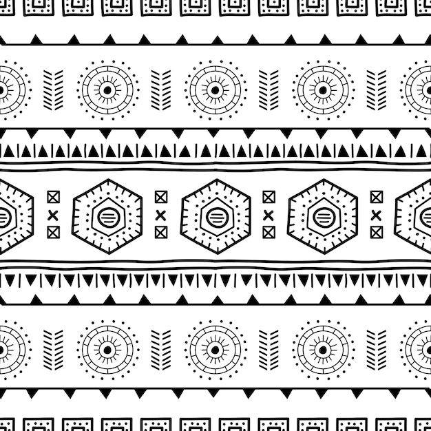 Vector navajo seamless pattern ikat background with traditional design texture