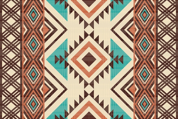 Navajo tribal vector naadloze patroon Native American sieraad etnische Zuid-Westerse decorstijl