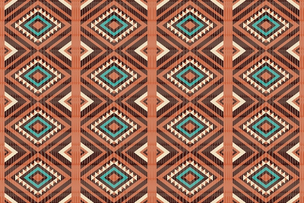 Navajo tribal vector seamless pattern native american ornament ethnic south western decor style