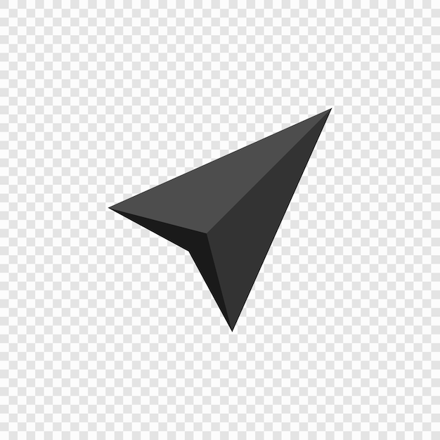 Vector navigation arrow icon isolated