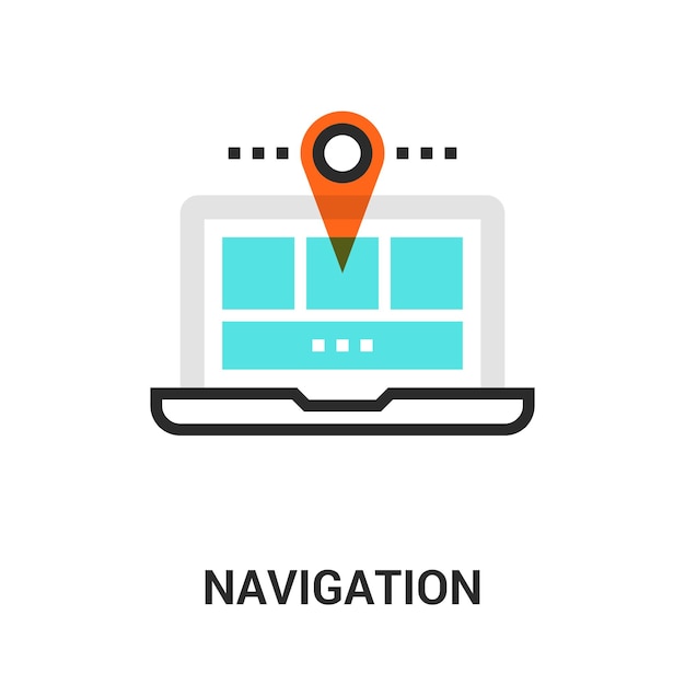 Vector navigation icon concept