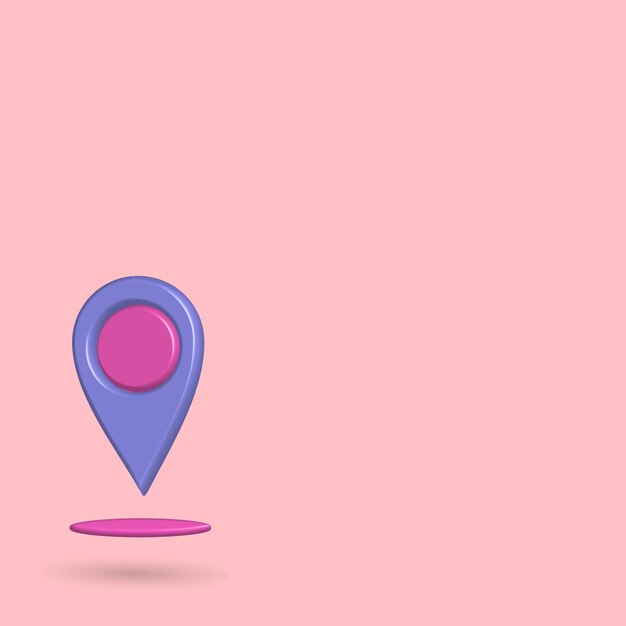 Navigation location marker pin, point cartoon illustration best for your property images