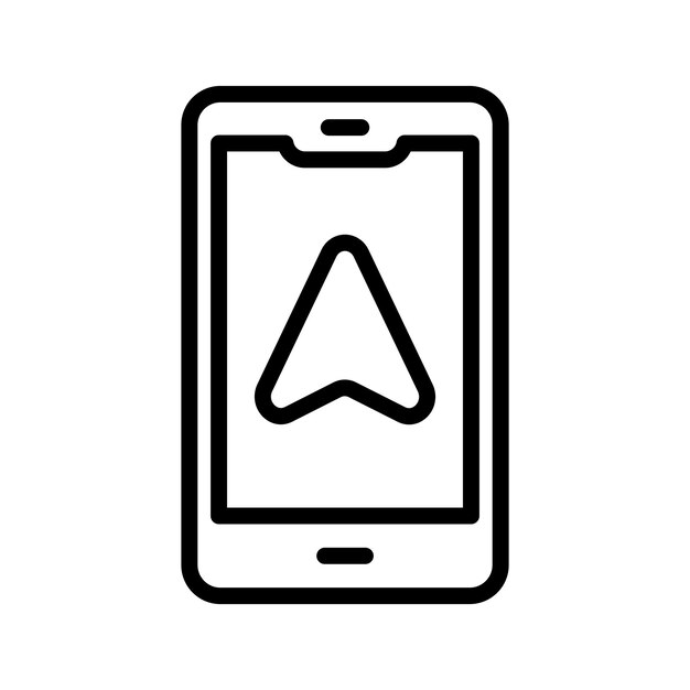 Vector navigation on mobile icon