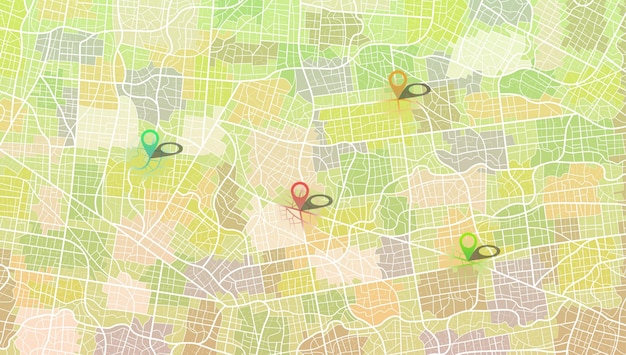 ナビゲーション ピン等尺性の抽象的な地図の背景抽象的な線の幾何学的図形地図作成