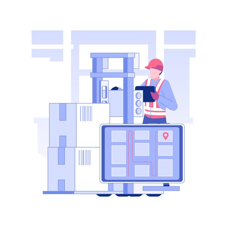 Vector navigation system isolated concept vector illustration