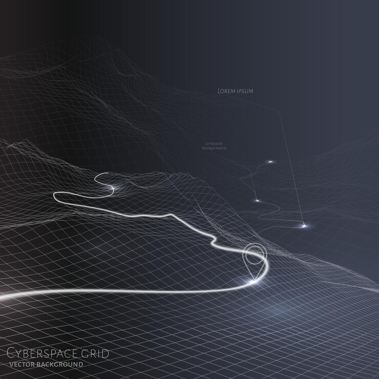 Vector navigator vector background. 3d technology vector map