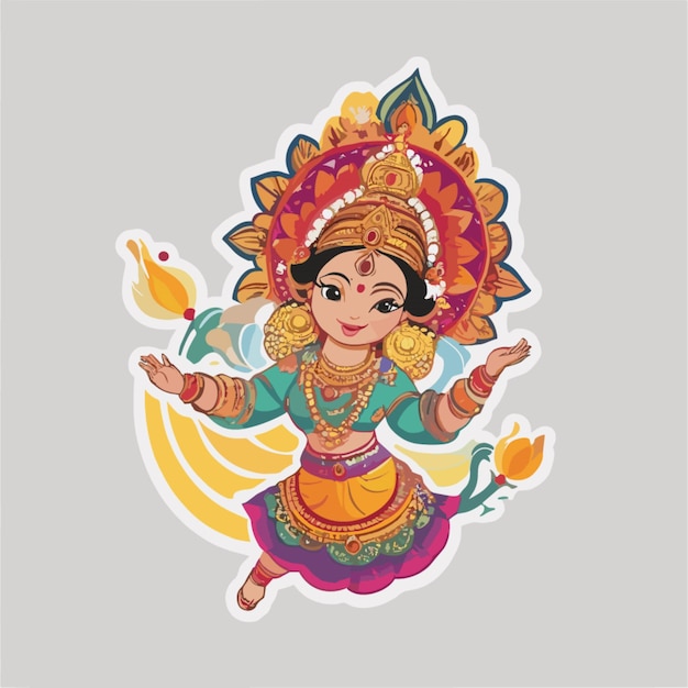 Vector navratri cartoon vector