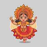 Vector navratri cartoon vector