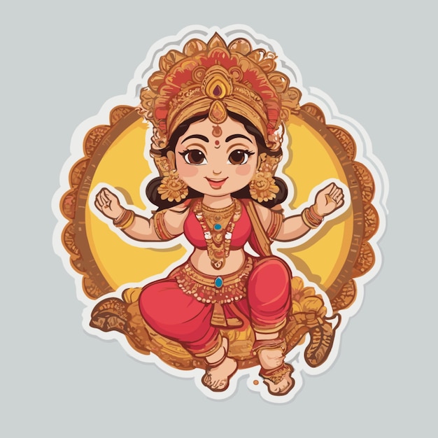 Vector navratri cartoon vector