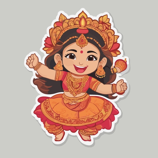 Vector navratri cartoon vector