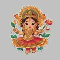 Vector navratri cartoon vector