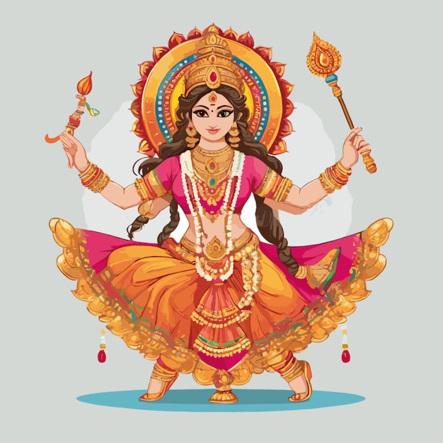 Vector navratri drawing vector