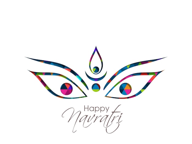 Navratri festival greeting card with beautiful calligraphy