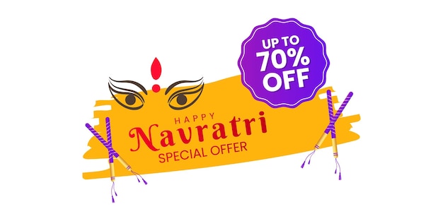 Navratri Festival Sale Offer Template Design