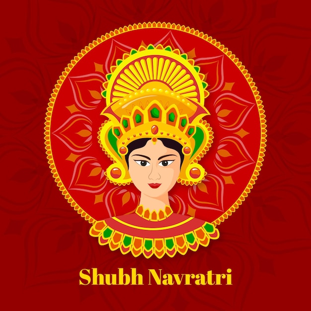 Navratri flat design background