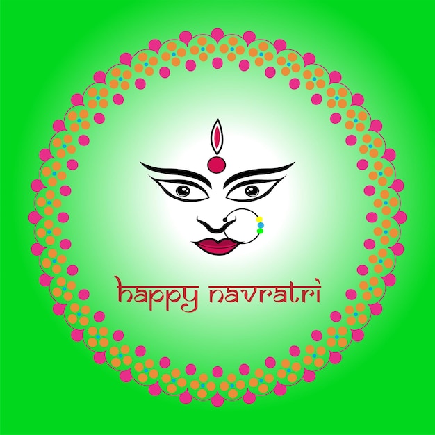 Vector navratri is a nine day festival for goddess durga durga puja celebration poster