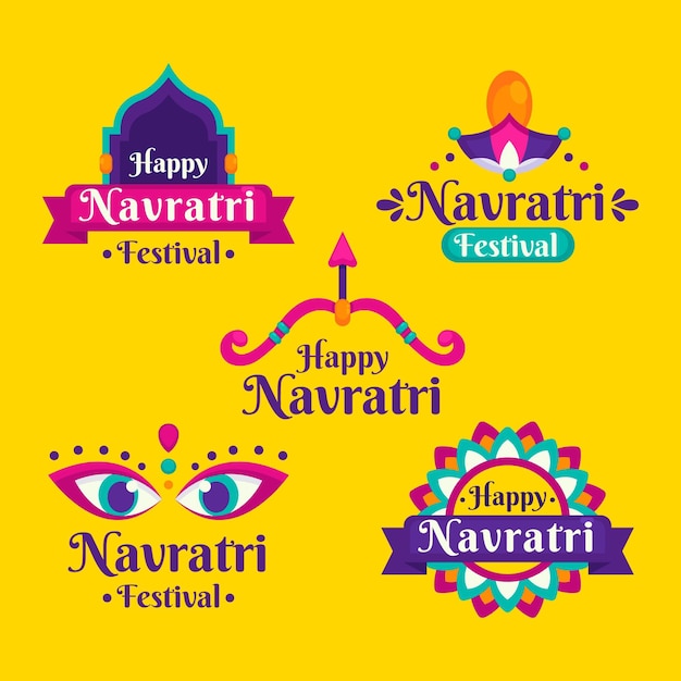 Collezione di etichette navratri