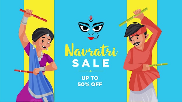 Navratri sale banner design