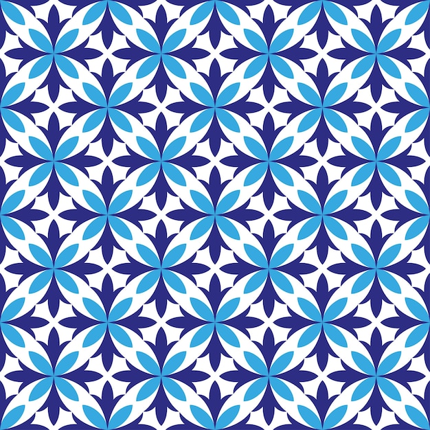 ネイビーブルーとブルーの抽象的なシームレスパターン