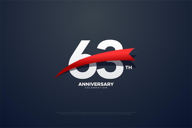 navy blue background for 63rd anniversary.