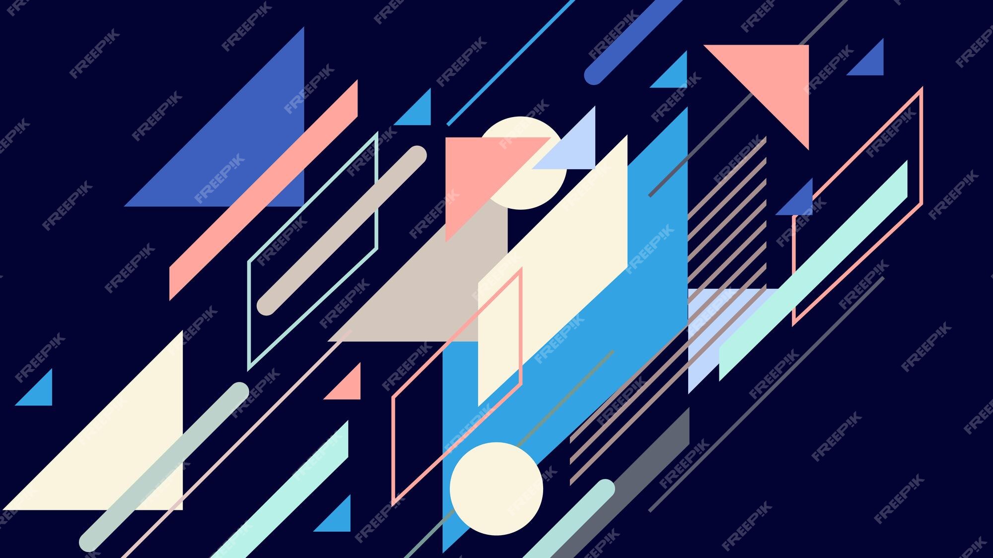 Premium Vector | Navy blue geometric background Vector graphic illustration