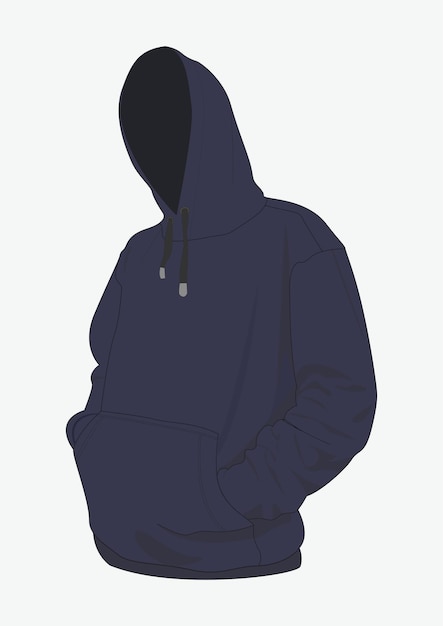 Navy Blue Hoodie Mockup