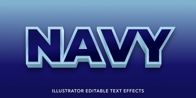 navy color text effect