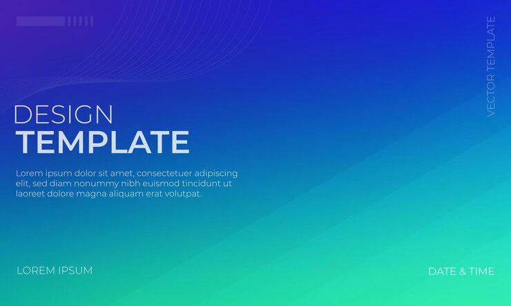 Navy and Green Gradient Background Design Concept