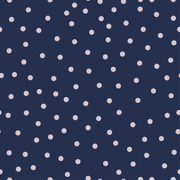여성 및 소녀 드레스를 위한 네이비 원활한 폴카 도트 패턴
