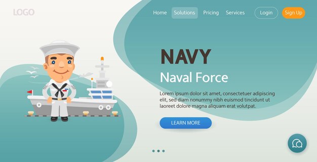 Navy website template