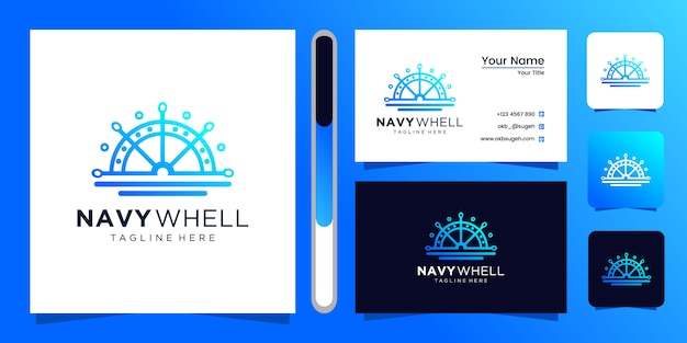 Navy whell logo design