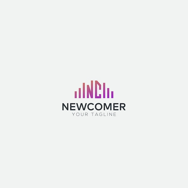 NC wave music дизайн логотипа современный эквалайзер