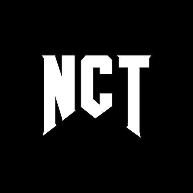 ロゴデザイン 黒と白の色の組み合わせ NCT ロゴデザイン NCT ベクトル NCT デザイン NCT アイコン NCT アルファベット NCT タイポグラフィー ロゴデザイン