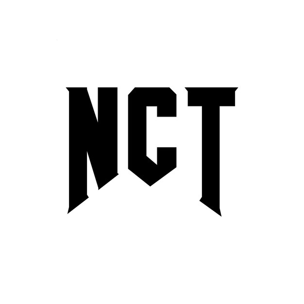 ロゴデザイン 黒と白の色の組み合わせ NCT ロゴデザイン NCT ベクトル NCT デザイン NCT アイコン NCT アルファベット NCT タイポグラフィー ロゴデザイン