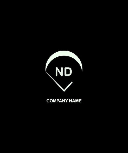 벡터 nd 글자 로고 디자인 독특한 매력적 인 창의적 인 현대적 인 이니셜 nd 글자 아이콘 로고