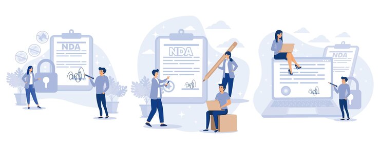 Vector nda contract non disclosure agreement