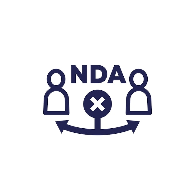 사람이 있는 NDA 아이콘 비공개 계약