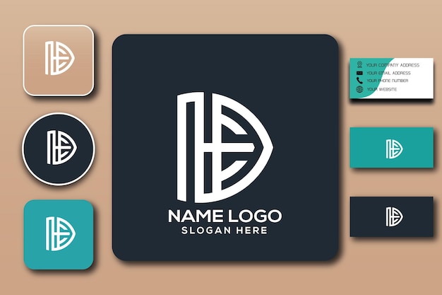 NDE monogram logo template