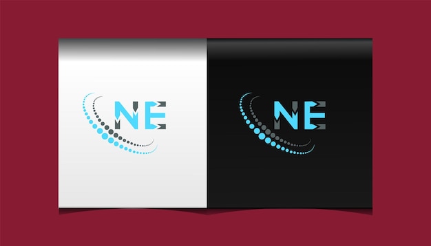 Vector ne eerste moderne logo ontwerp vector pictogrammalplaatje