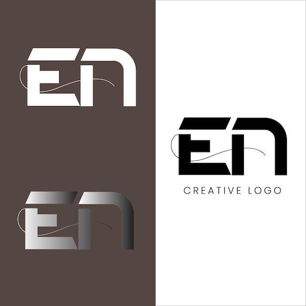 ne initial letter logo design