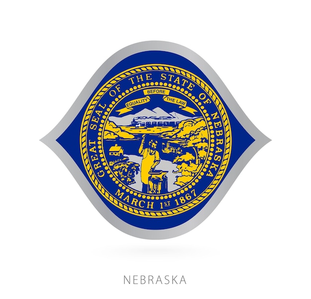 Nebraska national team flag in style for international basketball competitions