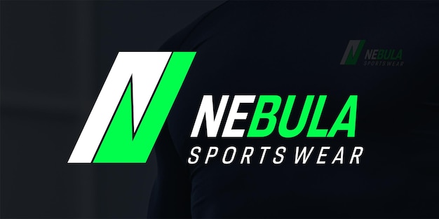 Логотип nebula sports wear темно-серый